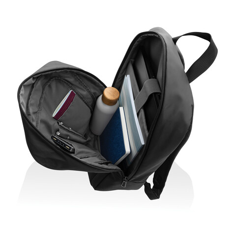 Armond AWARE™ RPET 15.6&quot; Basic Laptop-Rucksack schwarz bedrucken, Art.-Nr. P763.301