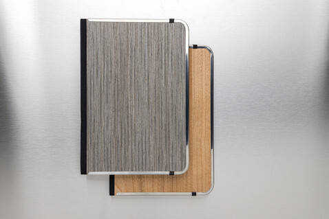 Treeline A5 Deluxe Notizbuch mit Holzeinband braun bedrucken, Art.-Nr. P774.579