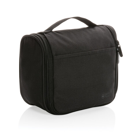 Swiss Peak Lohan AWARE™ Kosmetiktasche schwarz bedrucken, Art.-Nr. P820.851