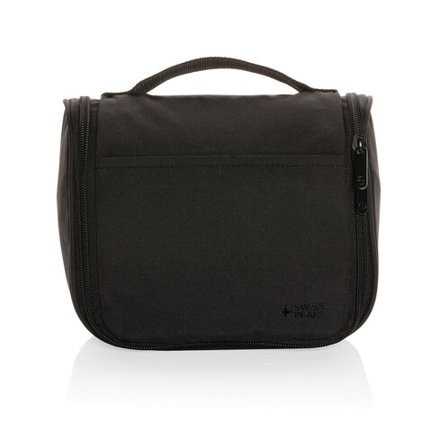 Swiss Peak Lohan AWARE™ Kosmetiktasche schwarz bedrucken, Art.-Nr. P820.851