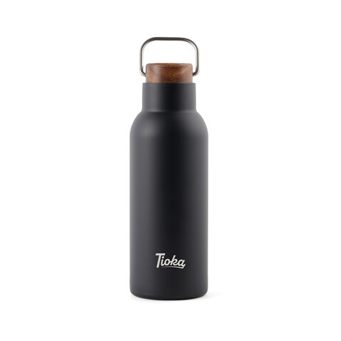 VINGA Ciro RCS recycelte Vakuumflasche 580ml schwarz bedrucken, Art.-Nr. V430021