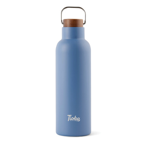 VINGA Ciro RCS recycelte Vakuumflasche 800ml blau bedrucken, Art.-Nr. V430035