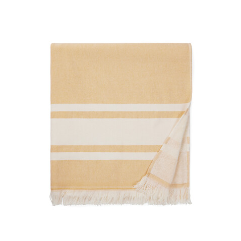VINGA Tolo Hamam-Frottierhandtuch gelb, off white bedrucken, Art.-Nr. V450206