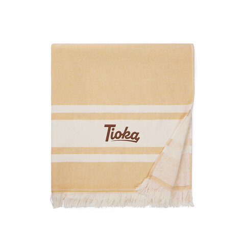 VINGA Tolo Hamam-Frottierhandtuch gelb, off white bedrucken, Art.-Nr. V450206
