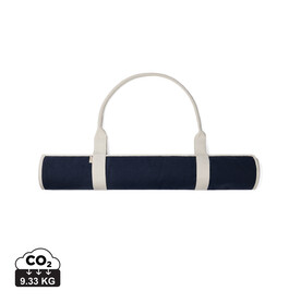 VINGA Volonne AWARE™ Strandmatte aus recyceltem Canvas blau, off white bedrucken, Art.-Nr. V459105