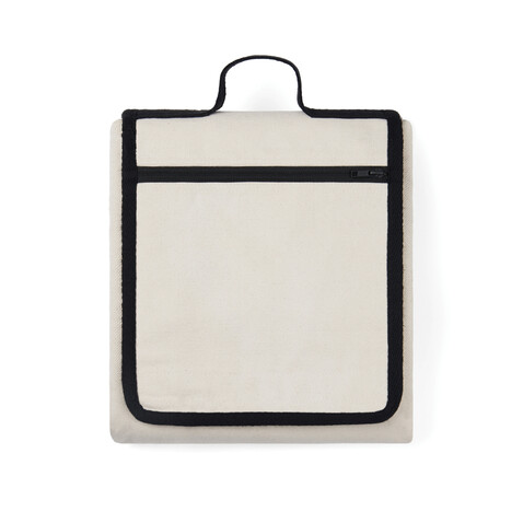 VINGA Volonne AWARE™ Picknickdecke aus recyceltem Canvas off white, schwarz bedrucken, Art.-Nr. V459113