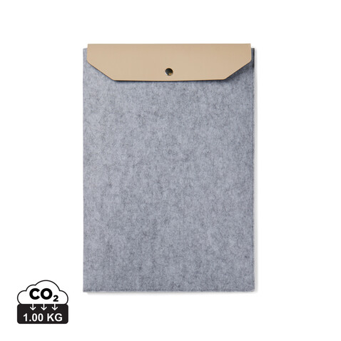 VINGA Albon 17&quot; Laptop-Seeve aus GRS recyceltem Filz grau bedrucken, Art.-Nr. V788112