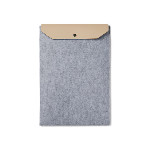 VINGA Albon 17&quot; Laptop-Seeve aus GRS recyceltem Filz grau bedrucken, Art.-Nr. V788112