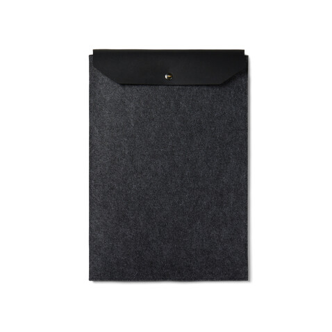 VINGA Albon 17&quot; Laptop-Seeve aus GRS recyceltem Filz schwarz bedrucken, Art.-Nr. V788111