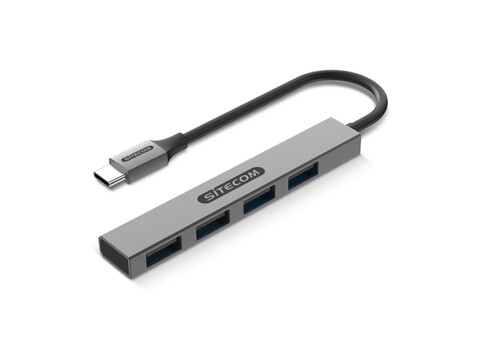 Sitecom CN-5001 USB-C to 4x USB-A Nano hub - Grau bedrucken, Art.-Nr. LT40606-N0061