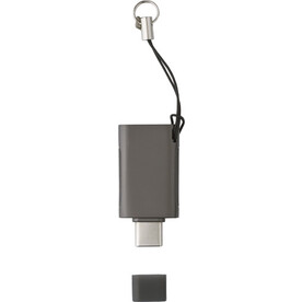 USB-Stick aus verzinkter Oberfläche Ringelblume – stahlgrau bedrucken, Art.-Nr. 411999999_1001754