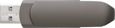 USB-Stick aus verzinkter Oberfläche Harlow – stahlgrau bedrucken, Art.-Nr. 411999999_1001765
