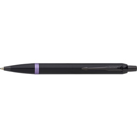 Parker IM Vibrant Rings PVD-Kugelschreiber – schwarz/violett bedrucken, Art.-Nr. 100999128_1006049