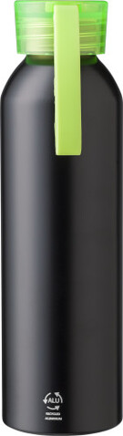 Flasche aus recyceltem Aluminium (650 ml) Izabella – Limettengrün bedrucken, Art.-Nr. 019999999_1014890