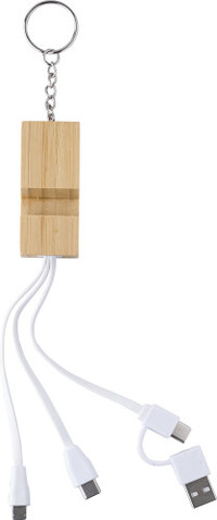 Bambus-Schlüsselanhänger Sutton – Braun bedrucken, Art.-Nr. 011999999_1015141