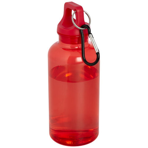 Oregon 400 ml RCS-zertifizierte Trinkflasche aus recyceltem Kunststoff mit Karabiner, rot bedrucken, Art.-Nr. 10077821