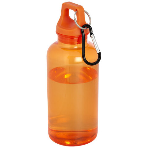 Oregon 400 ml RCS-zertifizierte Trinkflasche aus recyceltem Kunststoff mit Karabiner, orange bedrucken, Art.-Nr. 10077831