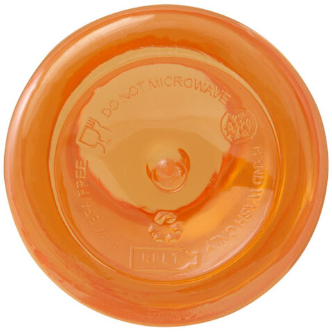 Oregon 400 ml RCS-zertifizierte Trinkflasche aus recyceltem Kunststoff mit Karabiner, orange bedrucken, Art.-Nr. 10077831