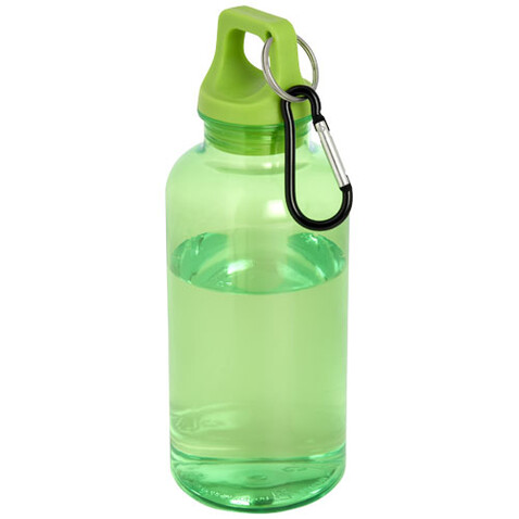 Oregon 400 ml RCS-zertifizierte Trinkflasche aus recyceltem Kunststoff mit Karabiner, grün bedrucken, Art.-Nr. 10077861