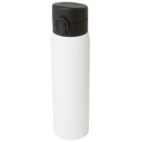 Sika 450 ml RCS-zertifizierte Isolierflasche aus recyceltem Edelstahl, weiss bedrucken, Art.-Nr. 10078801