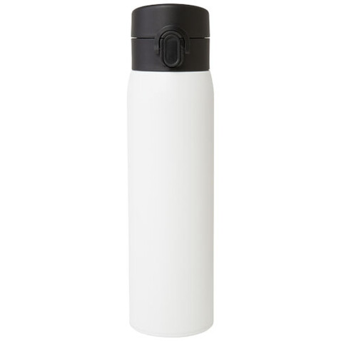 Sika 450 ml RCS-zertifizierte Isolierflasche aus recyceltem Edelstahl, weiss bedrucken, Art.-Nr. 10078801