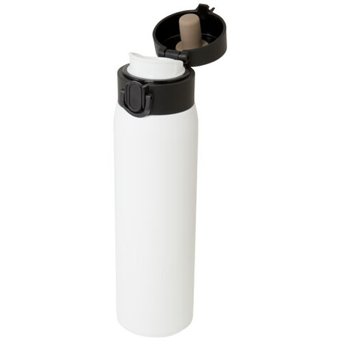 Sika 450 ml RCS-zertifizierte Isolierflasche aus recyceltem Edelstahl, weiss bedrucken, Art.-Nr. 10078801