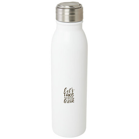 Harper 720 ml RCS-zertifizierte Sportflasche aus Edelstahl mit Metallschlaufe, weiss bedrucken, Art.-Nr. 10079201