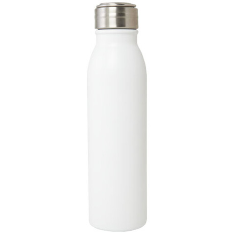Harper 700 ml RCS-zertifizierte Sportflasche aus Edelstahl mit Metallschlaufe, weiss bedrucken, Art.-Nr. 10079201