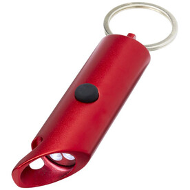 Flare IPX-LED-Lampe und Flaschenöffner aus recyceltem Aluminium mit Schlüsselanhänger, rot bedrucken, Art.-Nr. 10457421 Flare IPX-LED-Lampe und Flaschenöffner aus recyceltem Aluminium mit Schlüsselanhänger, rot bedrucken, Art.-Nr. 10457421