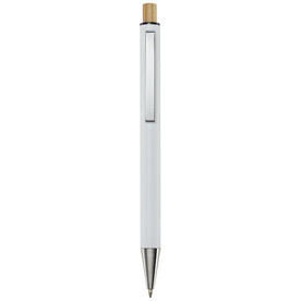 Cyrus Kugelschreiber aus recyceltem Aluminium, weiss bedrucken, Art.-Nr. 10787401