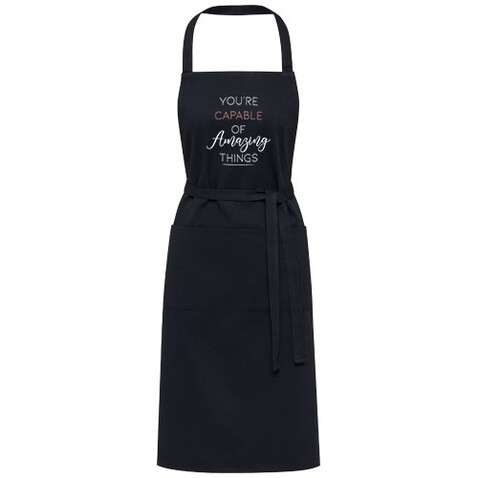 Shara 240 g/m2 Aware™ recycelte Schürze, navy bedrucken, Art.-Nr. 11333255