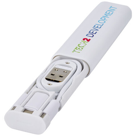 Whiz recyceltes modulares Ladekabel, weiss bedrucken, Art.-Nr. 12436201