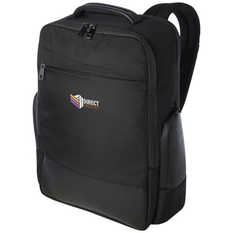 Expedition Pro 15,6&quot; Laptop-Rucksack aus GRS Recyclingmaterial 25 L, schwarz bedrucken, Art.-Nr. 13005690