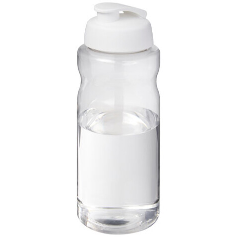 H2O Active® Big Base 1L Sportflasche mit Klappdeckel, weiss bedrucken, Art.-Nr. 21017501