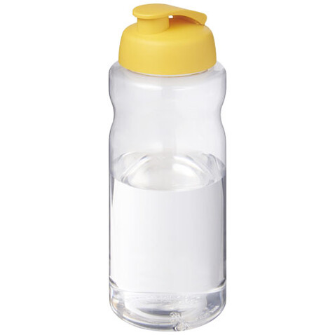 H2O Active® Big Base 1L Sportflasche mit Klappdeckel, gelb bedrucken, Art.-Nr. 21017511