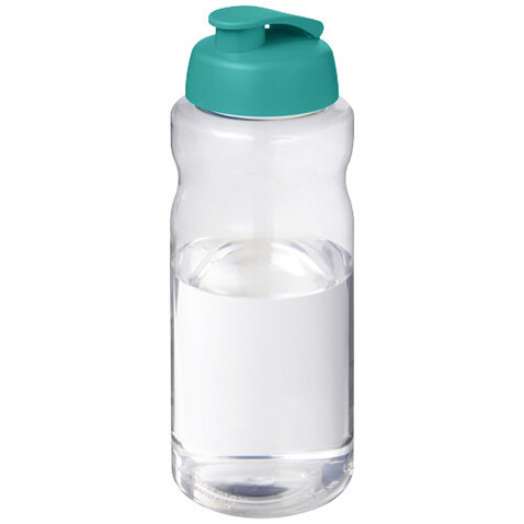 H2O Active® Big Base 1L Sportflasche mit Klappdeckel, aquablau bedrucken, Art.-Nr. 21017551