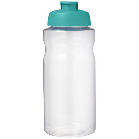 H2O Active® Big Base 1L Sportflasche mit Klappdeckel, aquablau bedrucken, Art.-Nr. 21017551