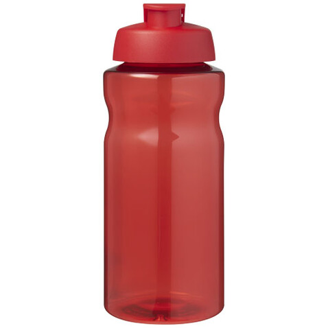 H2O Active® Eco Big Base 1L Sportflasche mit Klappdeckel, rot, rot bedrucken, Art.-Nr. 21017821