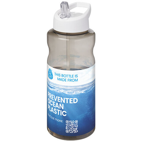 H2O Active® Eco Big Base 1L Sportflasche mit Ausgussdeckel, kohle, weiss bedrucken, Art.-Nr. 21017991 H2O Active® Eco Big Base 1L Sportflasche mit Ausgussdeckel, kohle, weiss bedrucken, Art.-Nr. 21017991