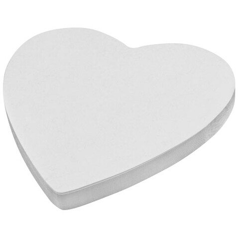 Sticky-Mate®herzförmige recycelte Haftnotizen, weiss bedrucken, Art.-Nr. 21018301
