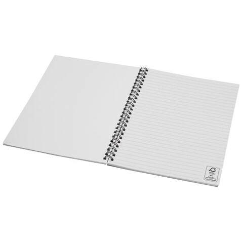 Desk-Mate® A5 recyceltes farbiges Notizbuch mit Spiralbindung, dunkelblau bedrucken, Art.-Nr. 21018755 Desk-Mate® A5 recyceltes farbiges Notizbuch mit Spiralbindung, dunkelblau bedrucken, Art.-Nr. 21018755