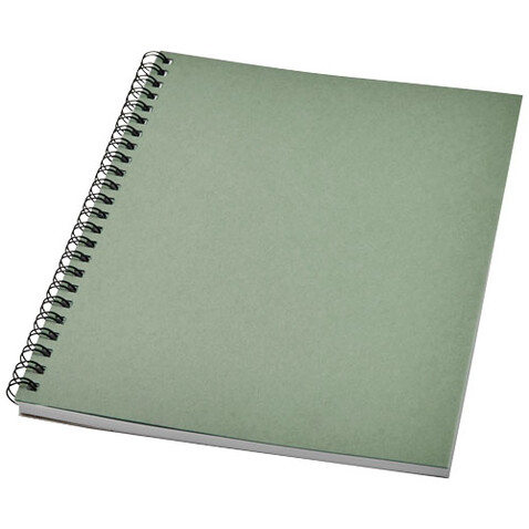Desk-Mate® A5 recyceltes farbiges Notizbuch mit Spiralbindung, heather grün bedrucken, Art.-Nr. 21018760 Desk-Mate® A5 recyceltes farbiges Notizbuch mit Spiralbindung, heather grün bedrucken, Art.-Nr. 21018760