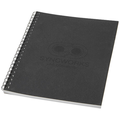 Desk-Mate® A5 recyceltes farbiges Notizbuch mit Spiralbindung, schwarz bedrucken, Art.-Nr. 21018790