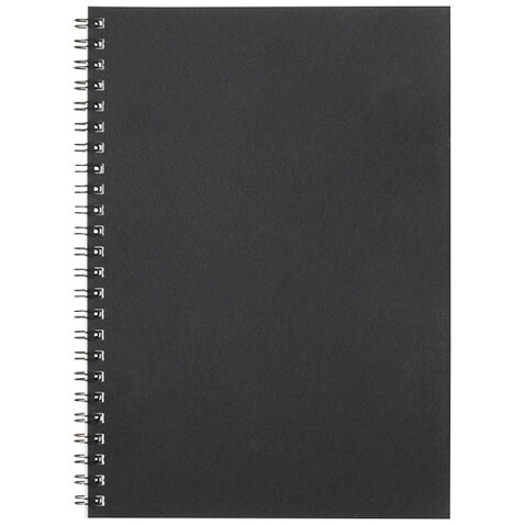 Desk-Mate® A5 recyceltes farbiges Notizbuch mit Spiralbindung, schwarz bedrucken, Art.-Nr. 21018790