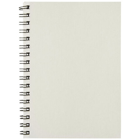 Desk-Mate® A6 farbiges Notizbuch mit Spiralbindung, elfenbeinweiß bedrucken, Art.-Nr. 21018802