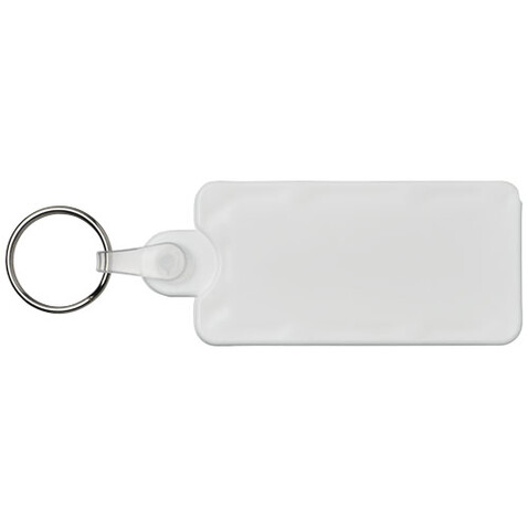 Kym Reifenprofilmesser Schlüsselanhänger aus recyceltem Material, weiss bedrucken, Art.-Nr. 21019001
