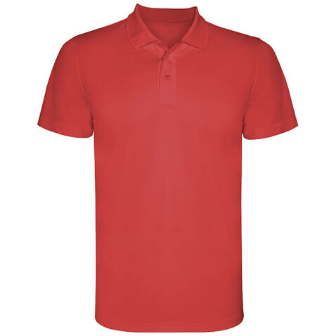 Monzha Sport Poloshirt für Kinder, rot bedrucken, Art.-Nr. K04044IH