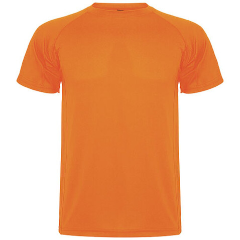 Montecarlo Sport T-Shirt für Kinder, Fluor Orange bedrucken, Art.-Nr. K04253LH
