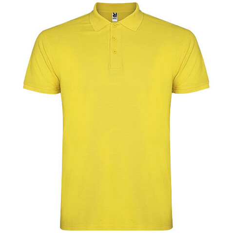 Star Poloshirt für Kinder, gelb bedrucken, Art.-Nr. K66381BE