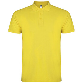 Star Poloshirt für Kinder, gelb bedrucken, Art.-Nr. K66381BC